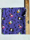 Boo! OOAK Hello Kitty Halloween themed Drawstring Bag for Tarot, Dice, Spells