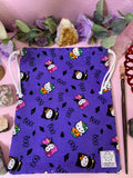 Boo! Large OOAK Hello Kitty Halloween Themed Drawstring Tarot / Dice / Trick or Treat Bag