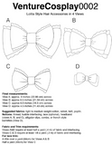 EGL bows tutorial, Lolita bows sewing pattern, alice band printable sewing pattern, fairy kei bow tutorial
